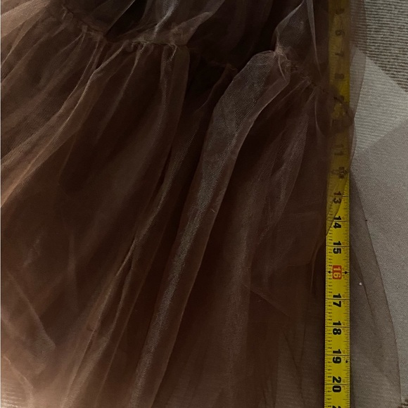 Elegant Brown Tulle Skirt, Sz S - Picture 7 of 8